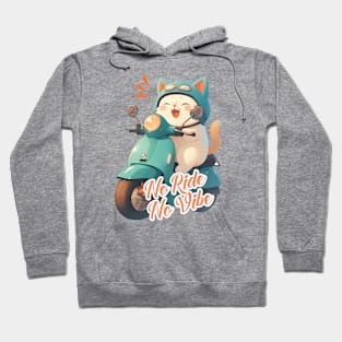 Kawaii cat riding scooter Hoodie